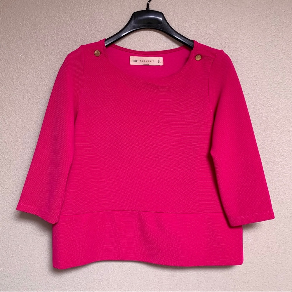 Zara pink pullover top size S
